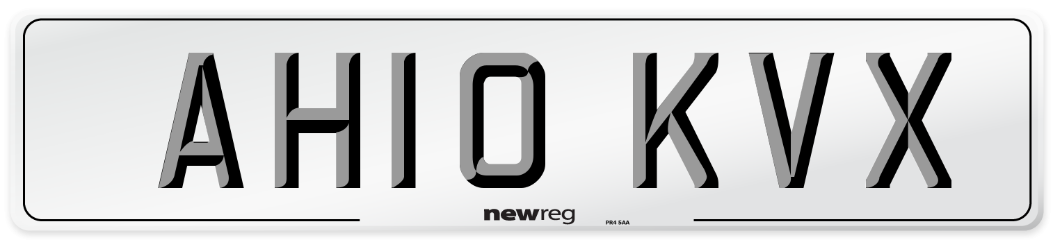 AH10 KVX Number Plate from New Reg